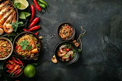 泰式风味菜肴美食摄影