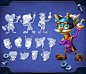 2D Character concept game icons ILLUSTRATION  props science sinspired slot