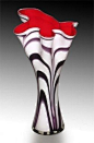 Hand-blown zebra vase@北坤人素材