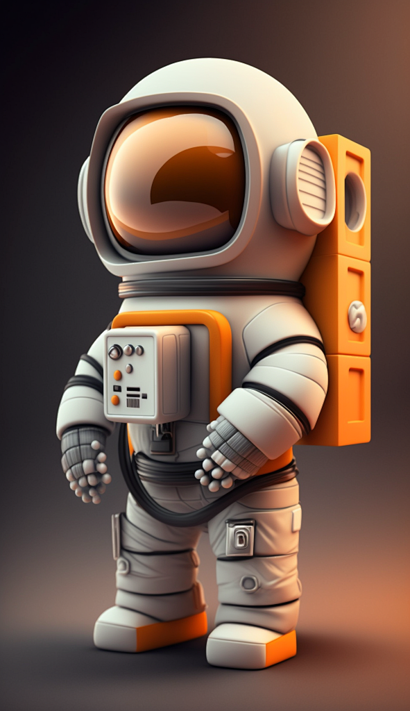 创意卡通可爱Q版太空宇宙宇航员模型图片