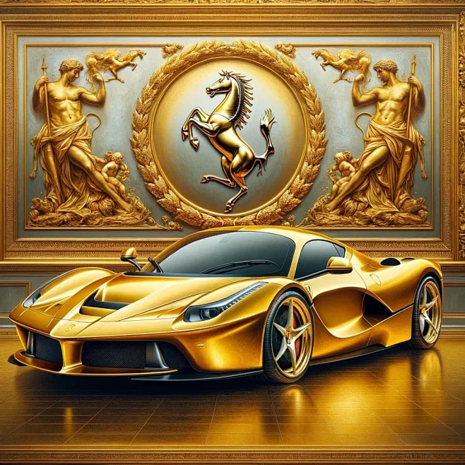 Unique Golden Car-花瓣网