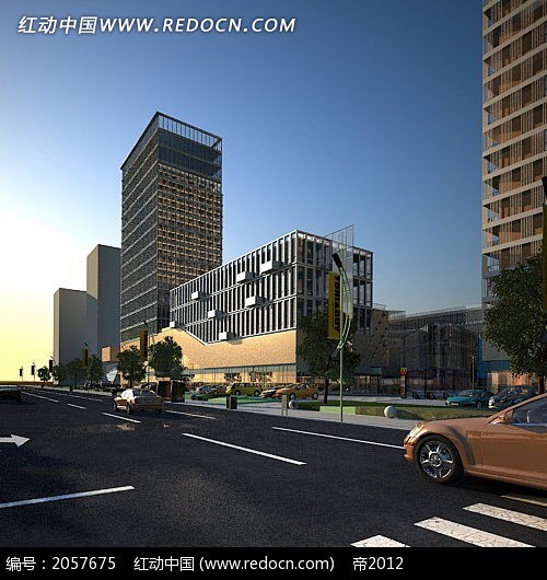 现代建筑3D建筑场景设计