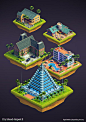 Isometric buildings: City Island Airport 2 on Behance