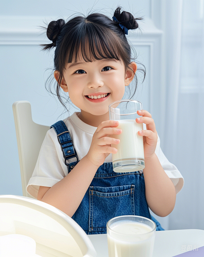 小女孩喝牛奶 (3)