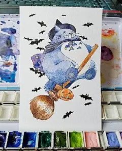 以宫崎骏动漫为原型的水彩手绘
by:penelopeloveprints ​ ​​​​
