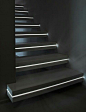Stairs with led lights imbedded