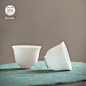 德化白瓷釉薄胎功夫茶杯 陶瓷品茗杯 手工茶具个人杯小茶杯套装-淘宝网