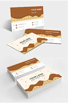 甜品店烘焙店名片