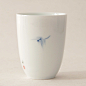 【雅集堂】青花手绘虫鸟品杯 随手杯小茶杯 绿茶闻香杯 玉蜻蜓