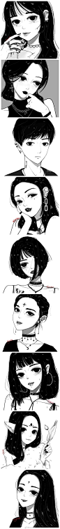 2018黑白漫画风客图整理<br/>（还有很多没画完 哈哈 我在赶了别担心）<br/>这个风格是今年无意创作的 感觉大家蛮喜欢的 很开心<br/>2019年 希望我能把儿插风格练熟悉了~<br/>Ins线条风 我懒得整理了~ ​​​​