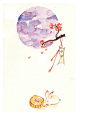 花,树,食品,食品饮料,卡通_5bf454665_中秋贺图_创意图片_Getty Images China