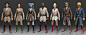 Kinect Star Wars Padawans/ Player Characters, Ian McIntosh : Split into two images because of how long it is.  I spearheaded the creation of these characters from the Kinect Star Wars video game on the XBox 360.  I made the majority of the models and text