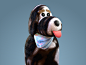 Alex and Cici cinema4d 3d modeling profile picture cute puppy dog avatar portrait character illustration octane c4d 3d