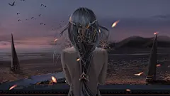 忧伤动漫女孩壁纸 - 电脑壁纸 - 致美化