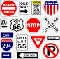 交通警告标志图标高清素材 免费下载 页面网页 平面电商 创意素材 png素材