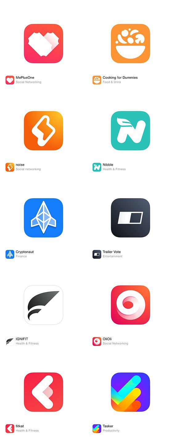 iOS app icons. Desig...