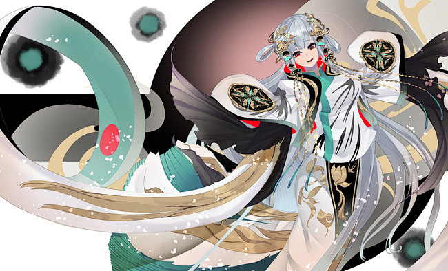 同人图插画壁纸原创幻想水袖系列半次元第一中文cos绘画小说社区