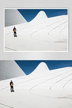 滑雪唯美文艺场景摄影图摄影图片