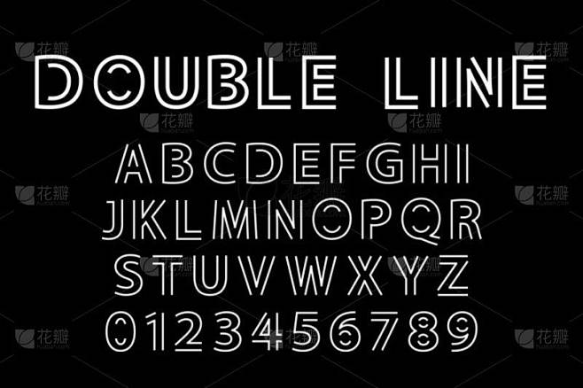 双线字体
