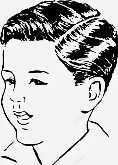 手绘的短发小男孩高清素材 设计图片 免费下载 页面网页 平面电商 创意素材 png素材
