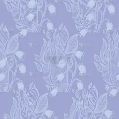 铃兰。壁纸纺织图案。
