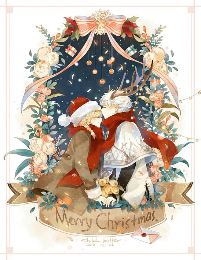圣诞快乐~-child.k_插画,cg_...