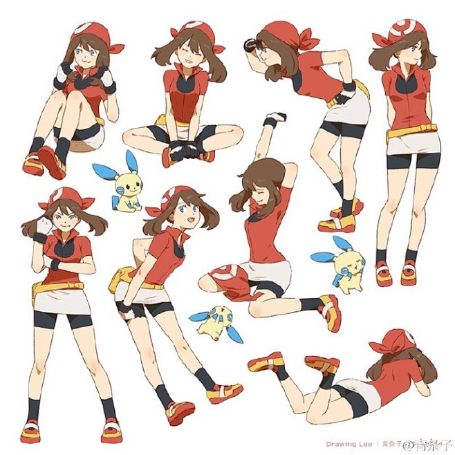 #设计秀# 动漫人物角色动态练习！非常全...