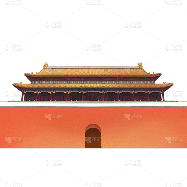 中国风贴纸-天安门