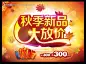 秋季 新品上市 大放价 礼物 超市 商场 吊旗 挂旗 DM 单页 展板模板 #PSD##PSD模板# ★★★★★ http://www.sucaifengbao.com/psd/haibao/
