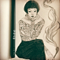 Oriental Pin Up Girl