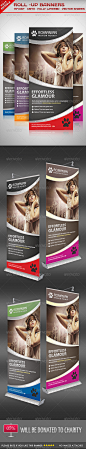 Multiporpose Glamorous Roll Up Banners PSD易拉宝海报设计模板-淘宝网