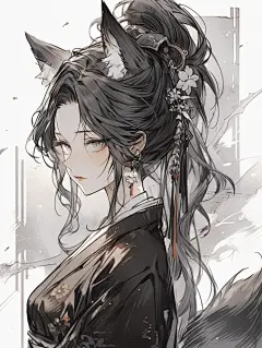 Ai国风水墨山海经系列情头｜九尾狐