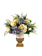 Creative Displays Purple & Cream Hydrangea & Rose Floral in Urn at MYHABIT: