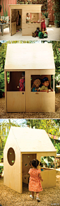 美国设计师Gitane Royce 和Nisreen Witt创建的Modern Playhouse公司专门为小孩设计童话般的小木屋和小家具。专供小孩子们玩过家家？