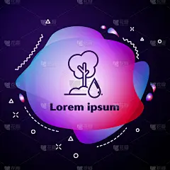 分离着色,计算机图标,分界线,紫色,黑色,环境,直的,春天,浇水,树