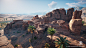 Assassin's Creed Origins Necropolis, Sebastien Primeau : Here are some landscape composition I did for AC Origins. <br/>Special thanks to these talented and amazing artists who provided such beautiful organic props:<br/>Guillaume Croteau (Rock