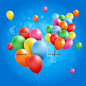15组节日生日相框装饰宴会气球蛋糕彩带彩旗EPS矢量素材AI37-淘宝网