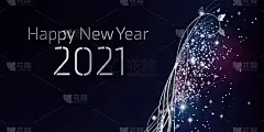 新年前夕,2021,事件,贺卡,法国,数字1,丰富,艺术品,背景,海军蓝