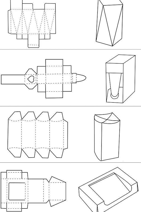 几张纸盒包装展开图