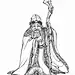 西游记人物  白描 土地公 神仙 神话人物 西游记白描李云中