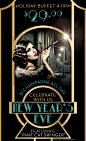 New Years Eve 2014 Theme : I was asked to create the overall theme and advertisement pieces for the 2014 New Years Eve celebration at Hollywood Casino Lawrenceburg. The decision was made to go forward with a 1920s vintage Art Deco feel. These were some of