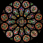 玫瑰窗 | 玫瑰窗（the rose window），也称玫瑰花窗，为哥特式建筑的特色之一，指中世纪教堂正门上方的大圆形窗，内呈放射状，镶嵌着美丽的彩绘玻璃，因为玫瑰花形而得名