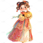 人物系列古风插画可爱美女人物
