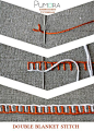 Pumora's embroidery stitch-lexicon: the double blanket stitch: 