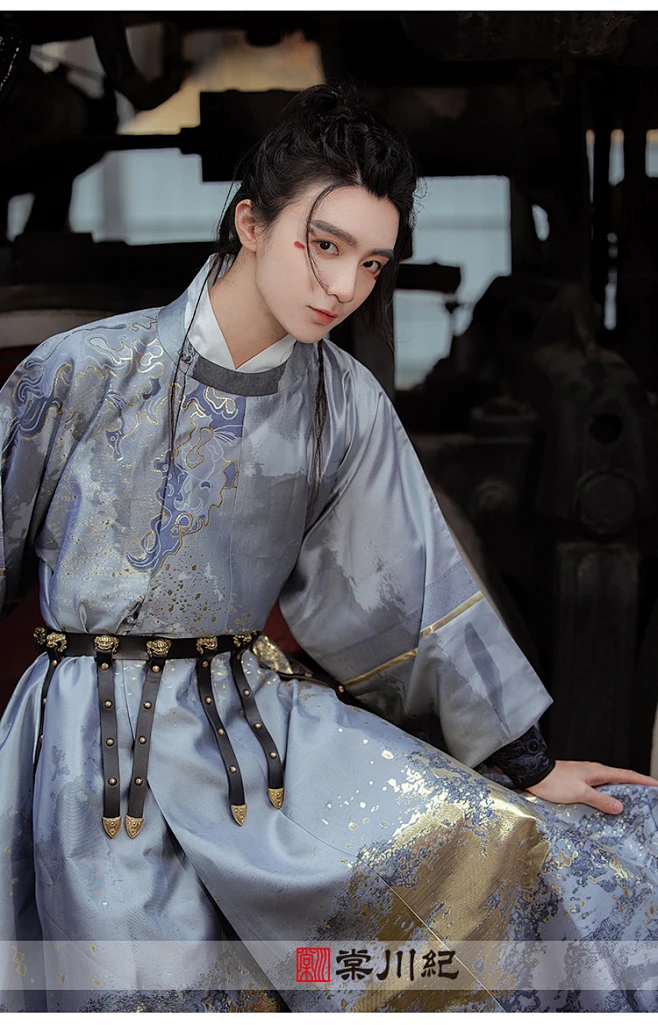 棠川纪汉服 天府系列【青鸟】唐制圆领袍护腕蹀躞带国风男女款-淘宝网-花瓣网