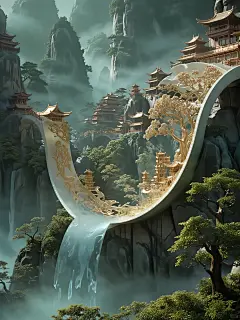 Dunhuang flying Apsaras (敦煌飞天)图片_古风-场景概念图片素材-花瓣网