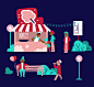 创意夜晚棉花糖店和人物矢量素材.jpg