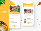 食谱App设计概念鲜美美味的盘接口ui ux食物可口烹调食谱app