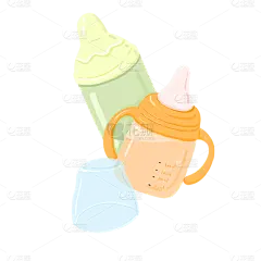 卡通风母婴用品元素