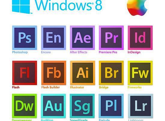 Windows8软件图标矢量图AI